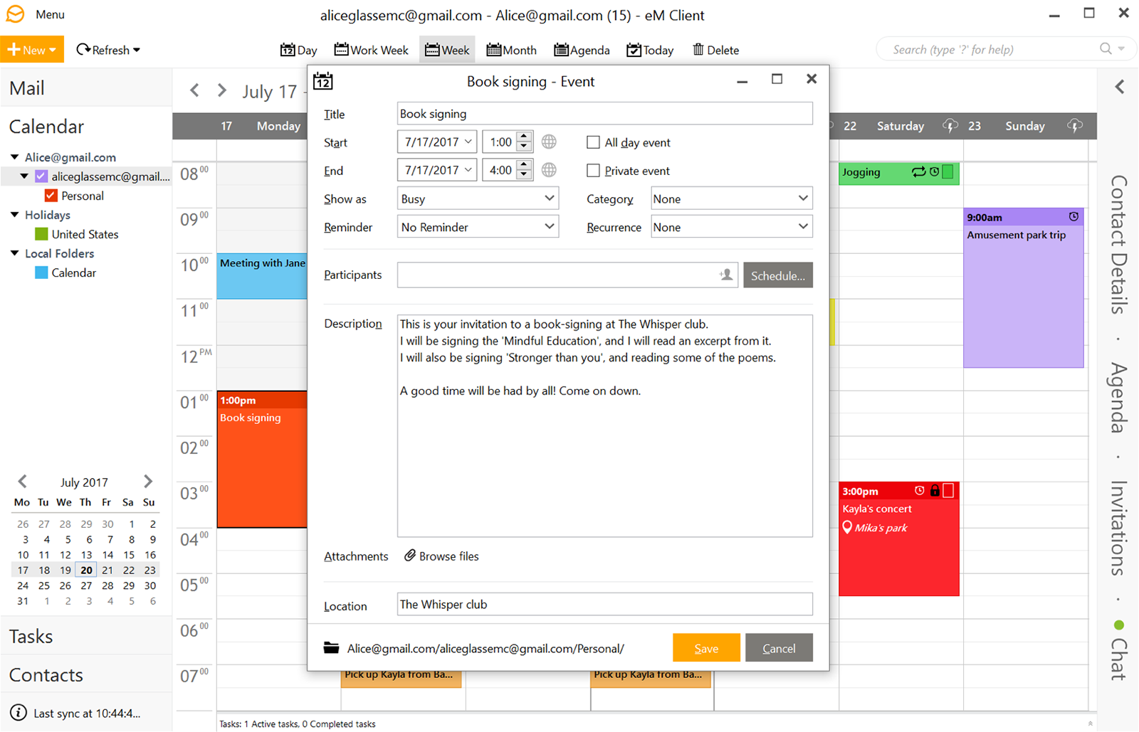 Features Calendar Tasks Em Client