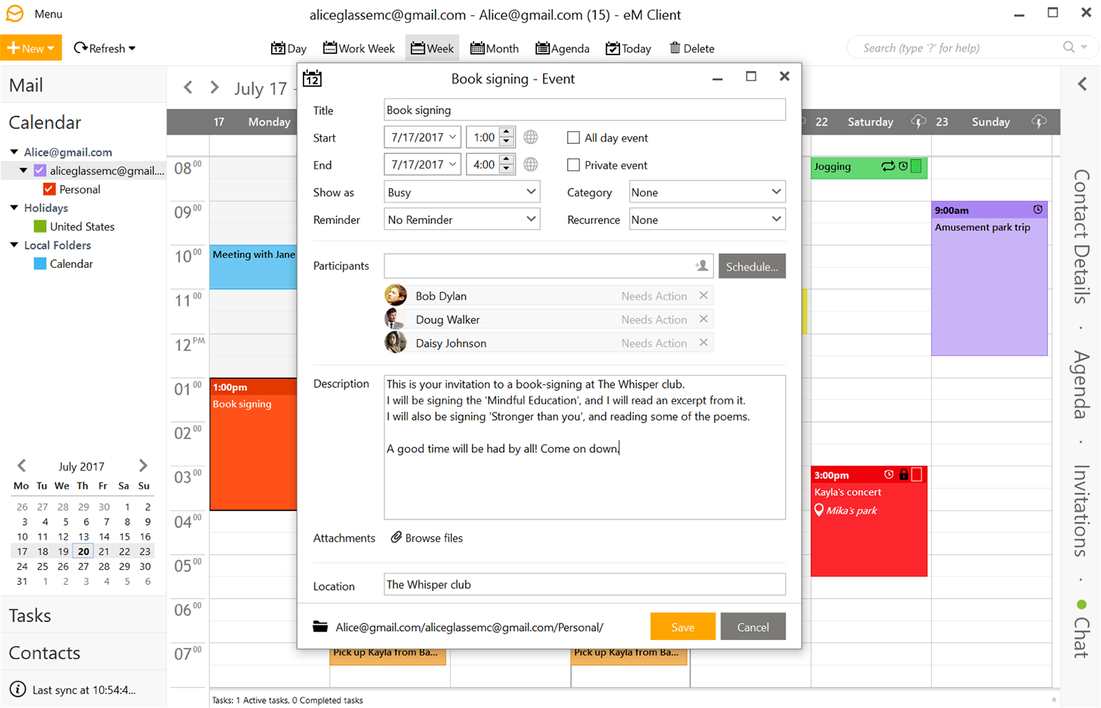 Features Calendar Tasks Em Client