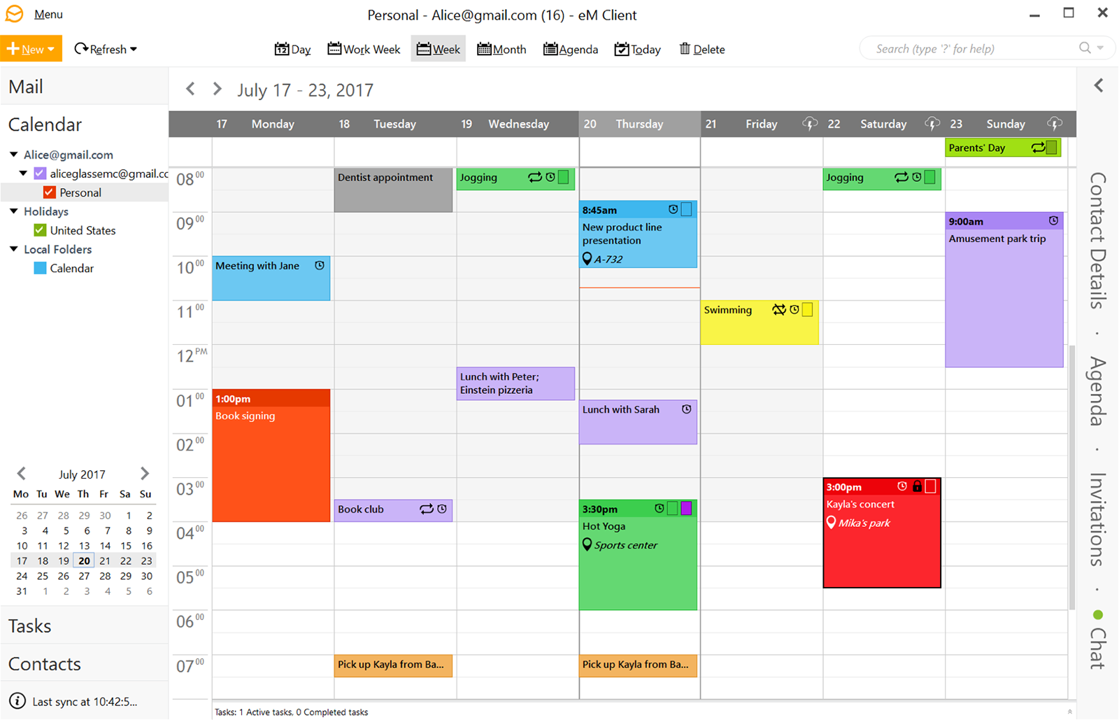 Features Calendar & Tasks eM Client eM Client